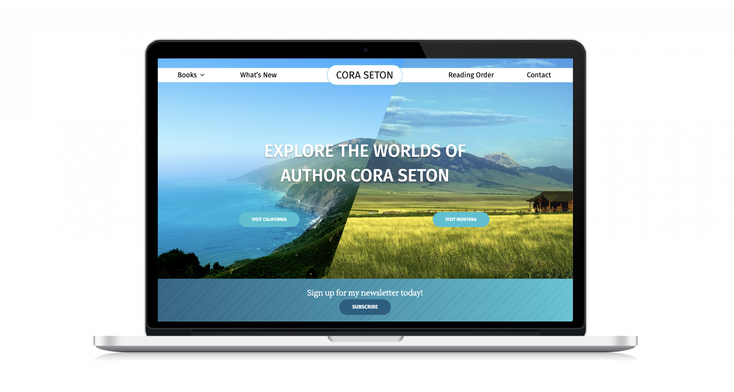 Macbook Mockup of Custom WordPress Website by LaLa Projects