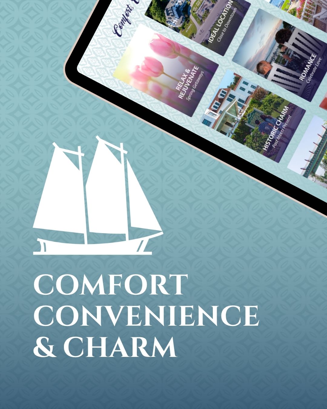 Resort Hotel Website on Tablet