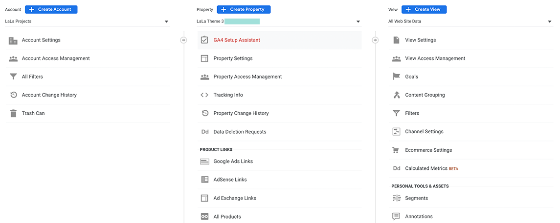 step one to sett up Google Analytics 4