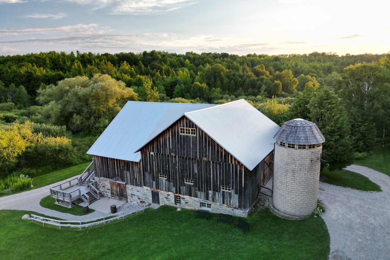 Starry Night Barn Aerial