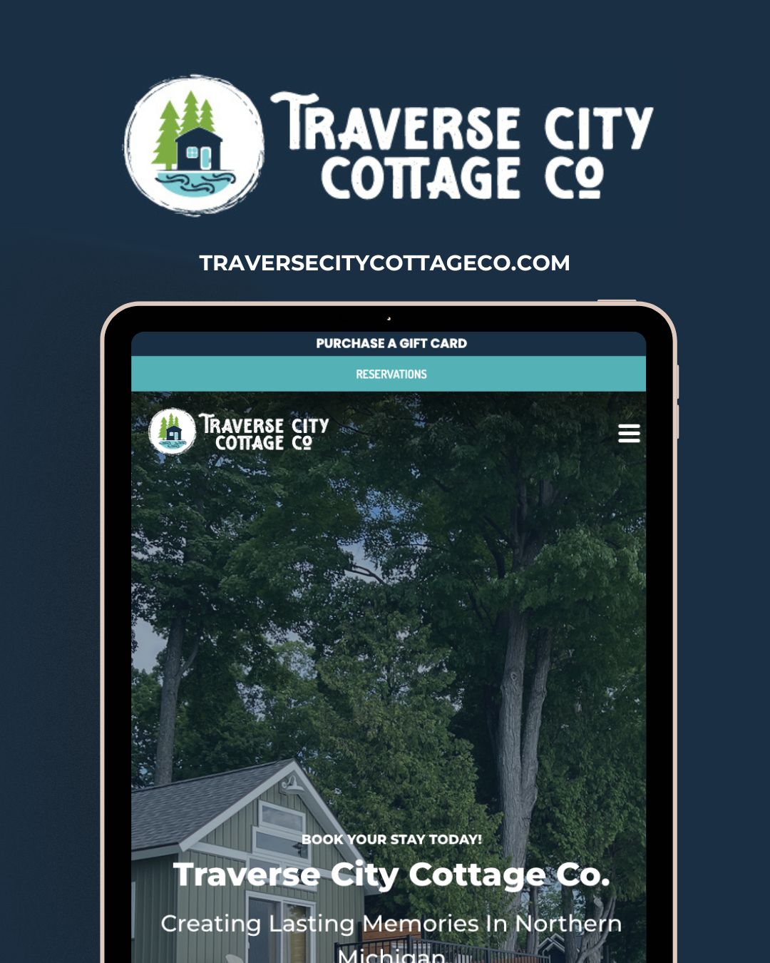 Website Design for Vacation Rental Property in Traverse City